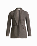 Anne Klein ANNE BLACK MULTI Triple Pocket Faux Double-Breasted Jacket