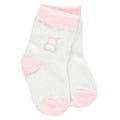 Twin Pack Pink & White Baby Socks