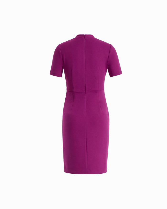 Anne Klein Twist Faux Wrap Short Sleeve Dress