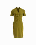 Anne Klein IVY Twist Faux Wrap Short Sleeve Dress