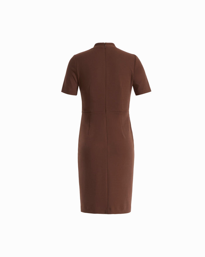 Anne Klein Twist Faux Wrap Short Sleeve Dress
