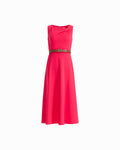 Anne Klein GRENADINE Twist Neckline Fit & Flare Dress