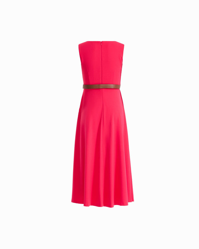 Anne Klein Twist Neckline Fit & Flare Dress