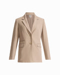 Anne Klein NATURAL CLAY/ANNE BLAC Two-Button Triple-Pocket Jacket