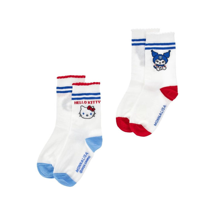 Two Pack White Hello Kitty Socks