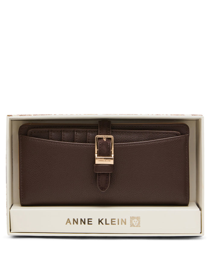 Anne Klein ESPRESSO Two-Piece Buckle Wallet Set