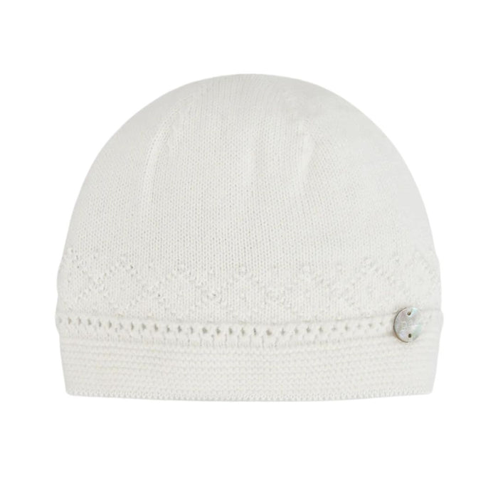 Unisex Ivory Knitted Hat