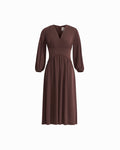 Anne Klein MOLASSES V-Neck Fit & Flare Dress