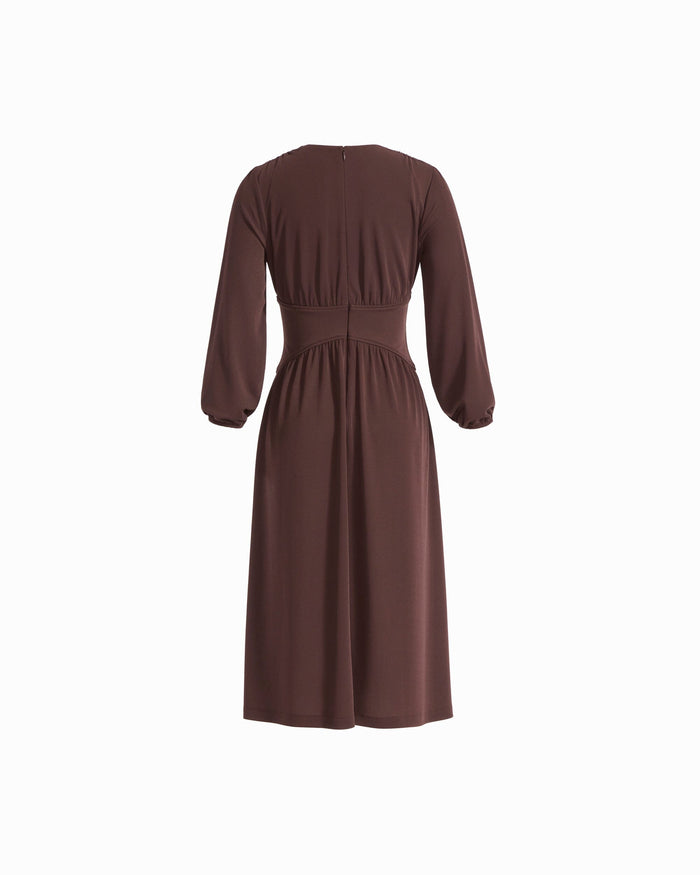 Anne Klein V-Neck Fit & Flare Dress
