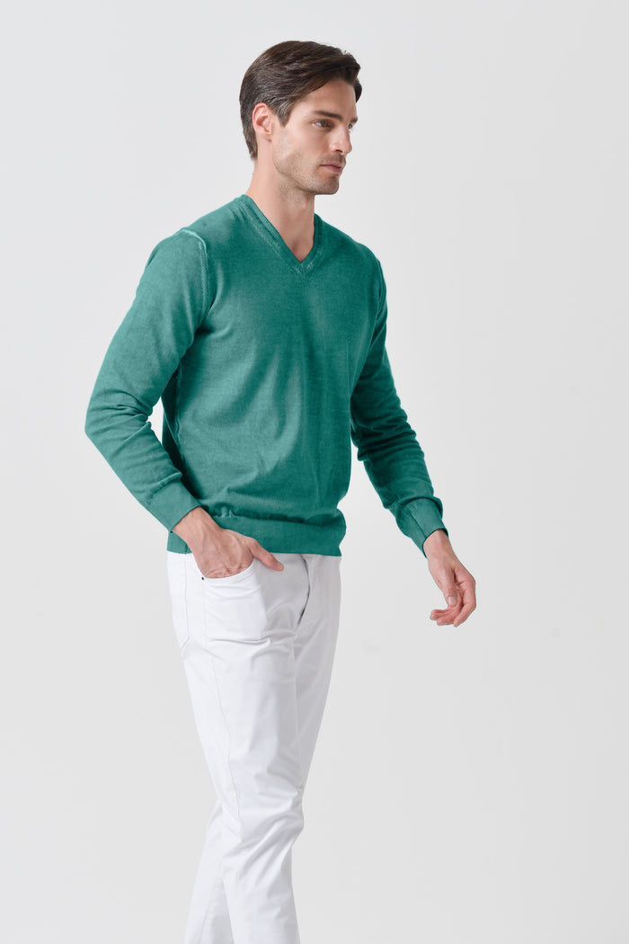 V-Neck Knit - Bahama