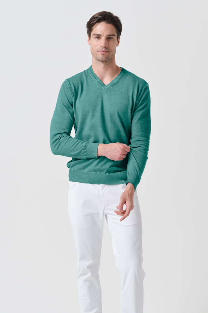 V-Neck Knit - Bahama