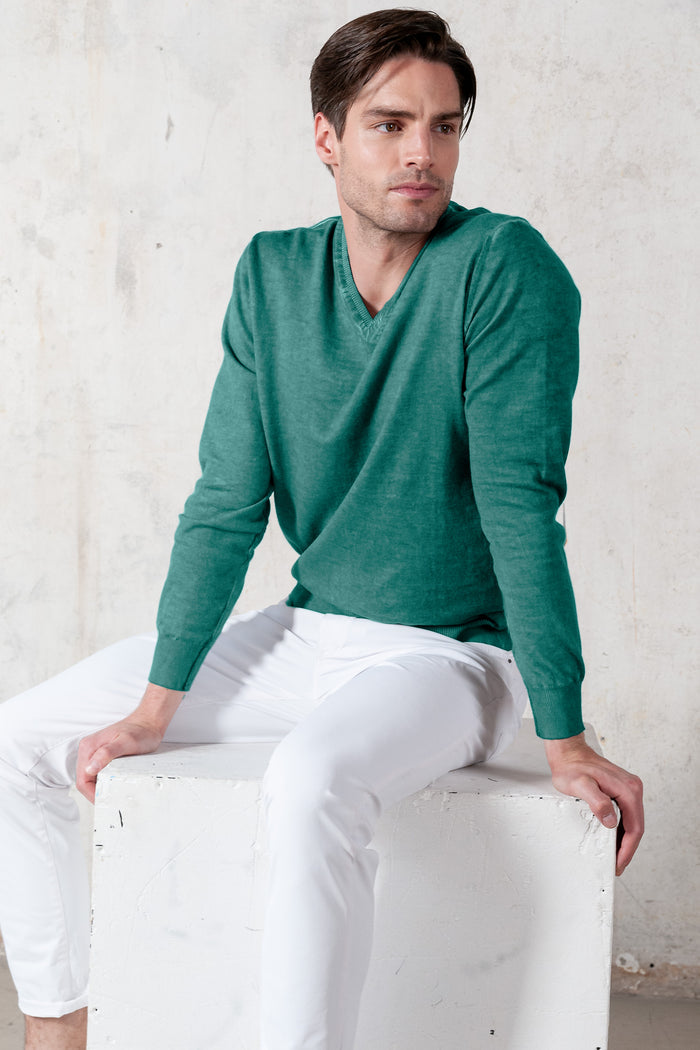V-Neck Knit - Bahama