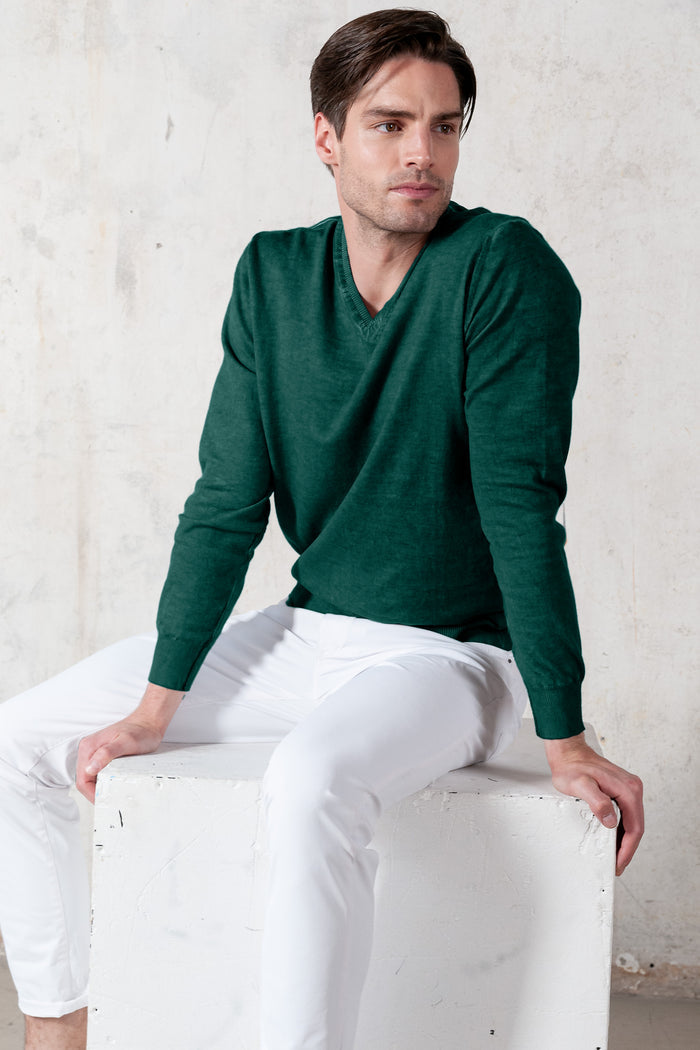 V-Neck Knit - Lagoon