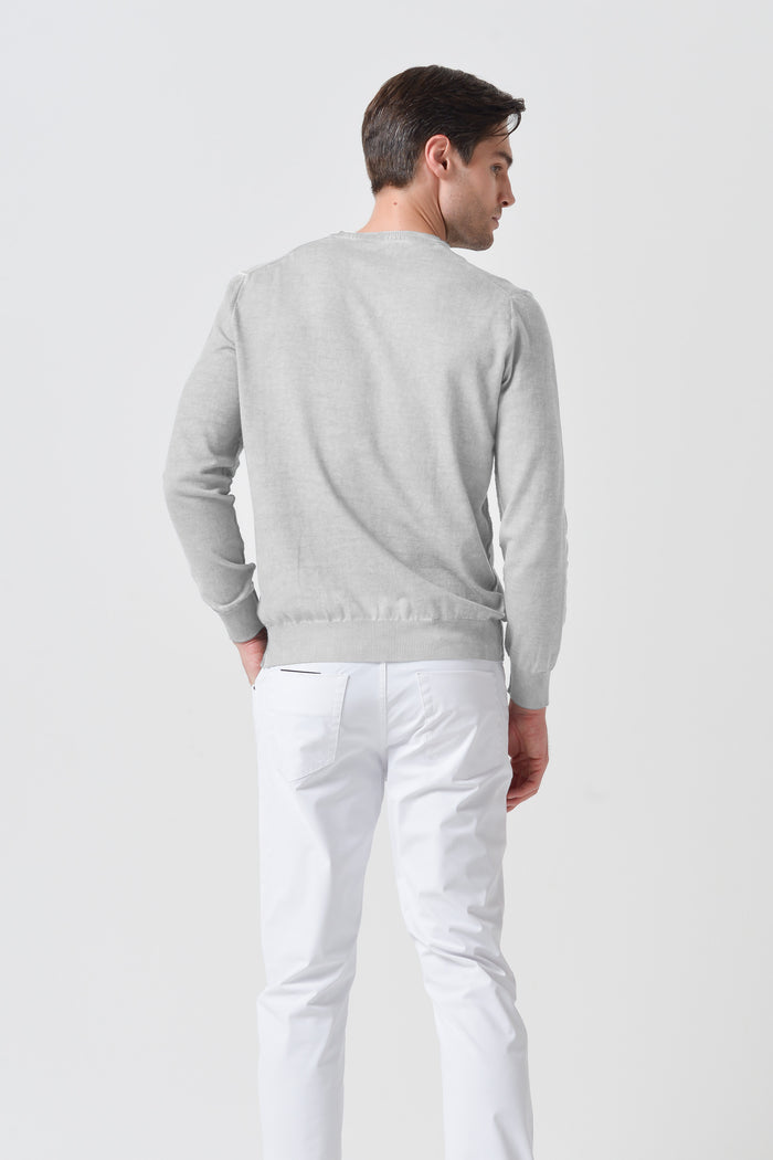 V-Neck Knit - Marmo