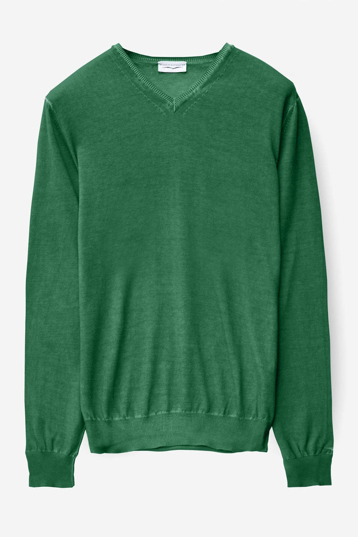 V-Neck Cotton Sweater - Pineta - Sweaters