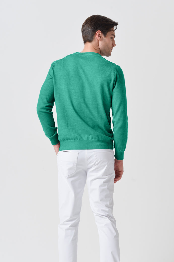 V-Neck Knit - Smeraldo