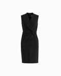 Anne Klein ANNE BLACK V-Neck Twist Sheath Dress