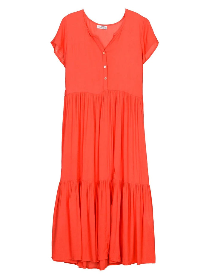 Vestido naranja dama Losan