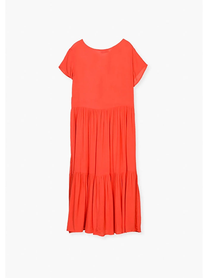Vestido naranja dama Losan