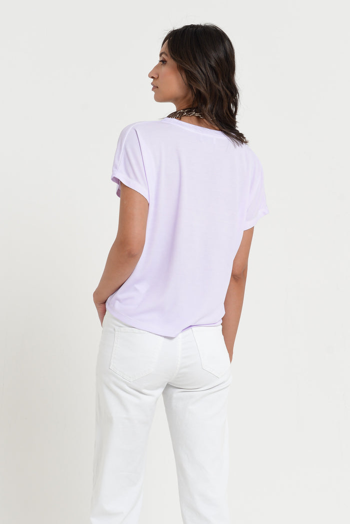 Vico T-Shirt - Women's Cotton T-Shirt - Lilac