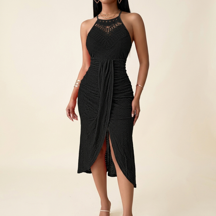 Vivara – Lace Halterneck Maxi Dress