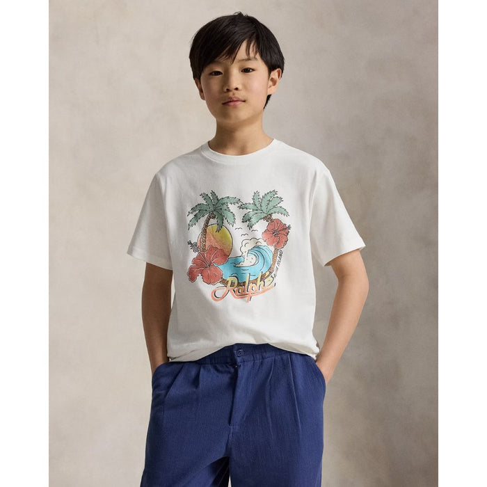 White Aloha Island Graphic T-Shirt
