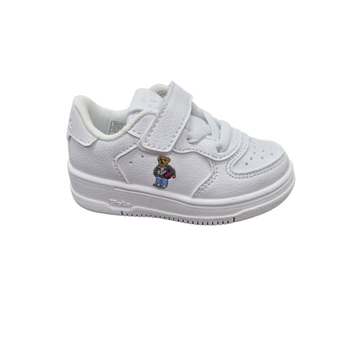 White Bear Logo Velcro Trainers
