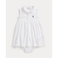 White Cable Terry Dress & Knickers