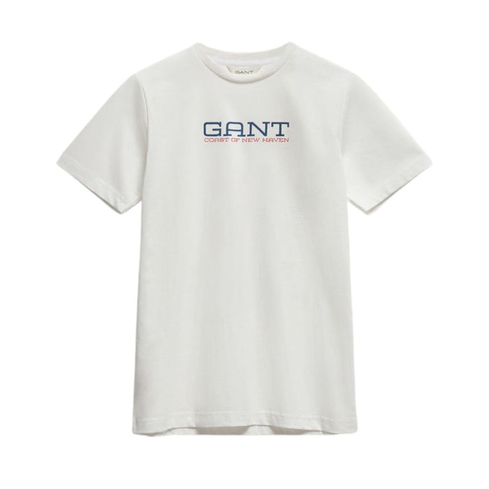 White Coastal Graphic T-Shirt