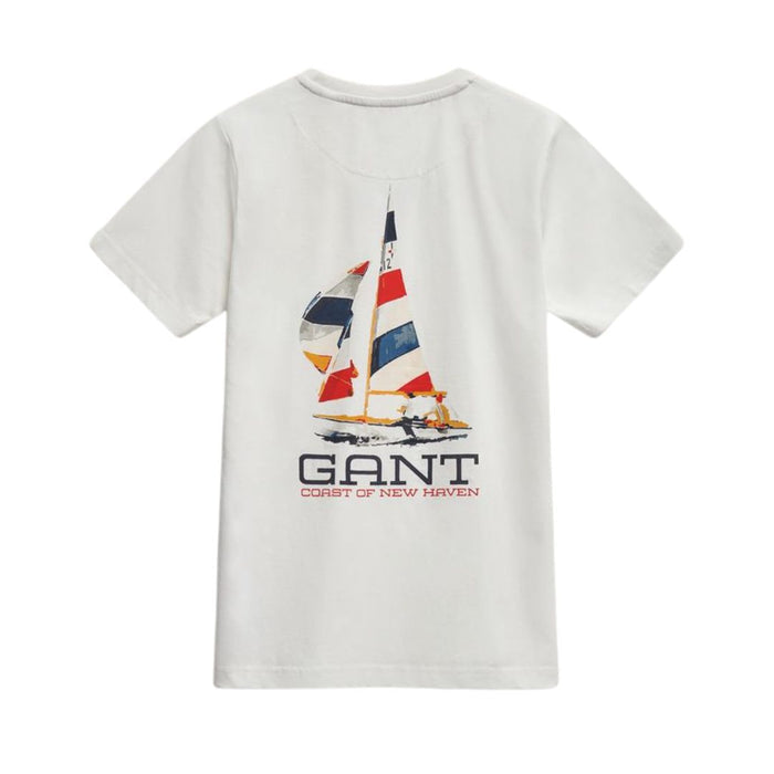 White Coastal Graphic T-Shirt