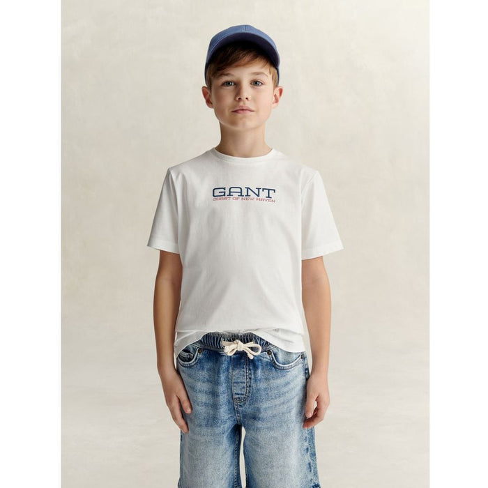 White Coastal Graphic T-Shirt