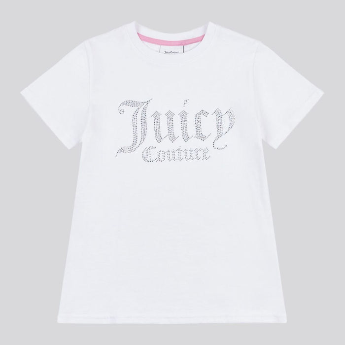 White Diamante Logo T-shirt