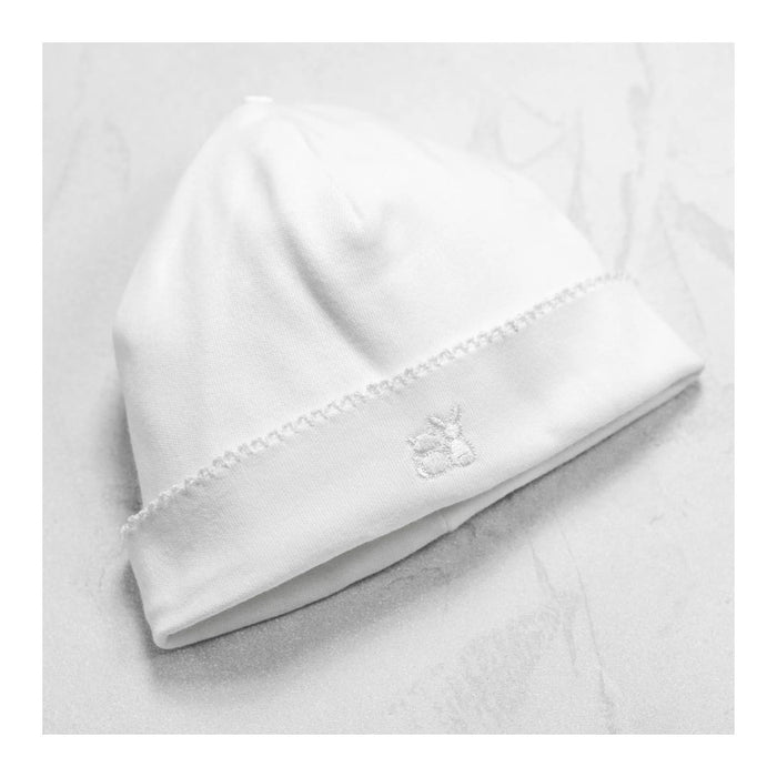 White Embroidered Teddy Babygrow & Hat