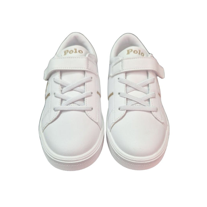 White & Gold Glitter "Frazier" Trainers