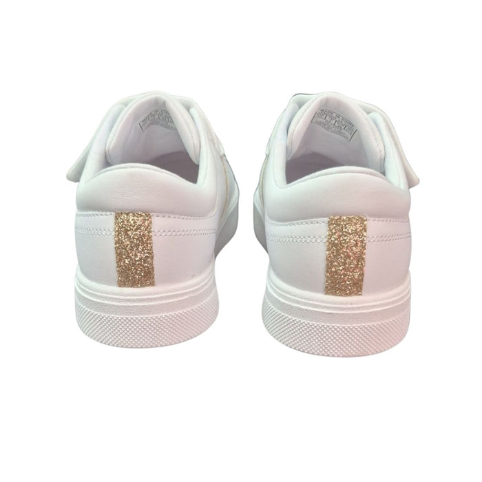 White & Gold Glitter "Frazier" Trainers