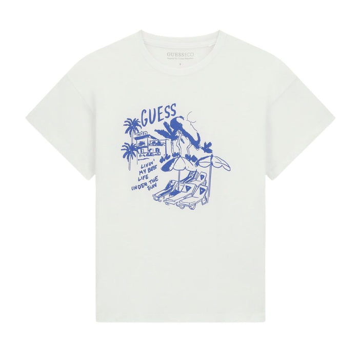 White Holiday Print T-Shirt