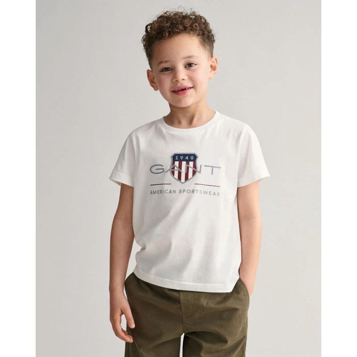 White Large Shield Logo T-Shirt