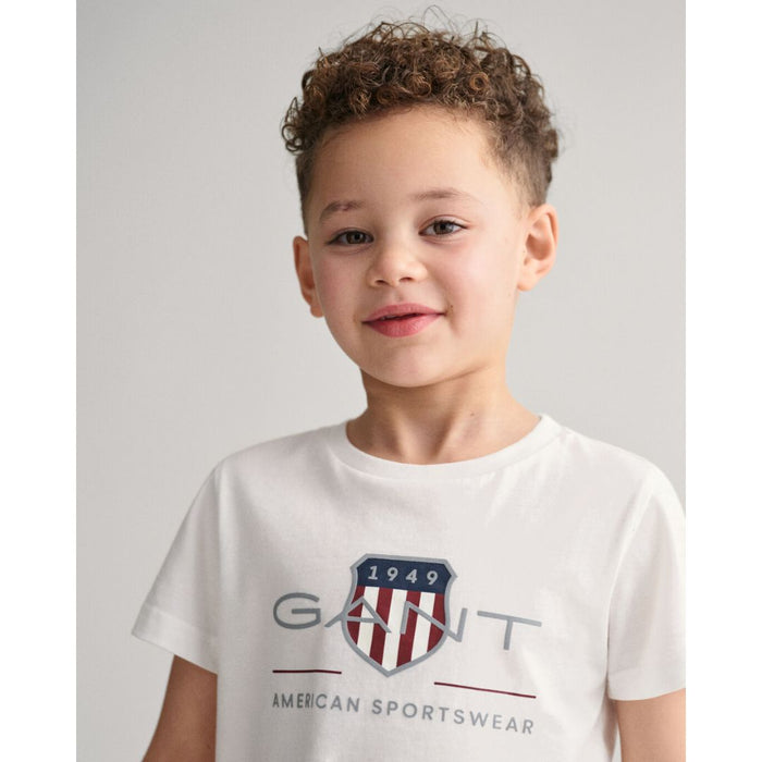 White Large Shield Logo T-Shirt