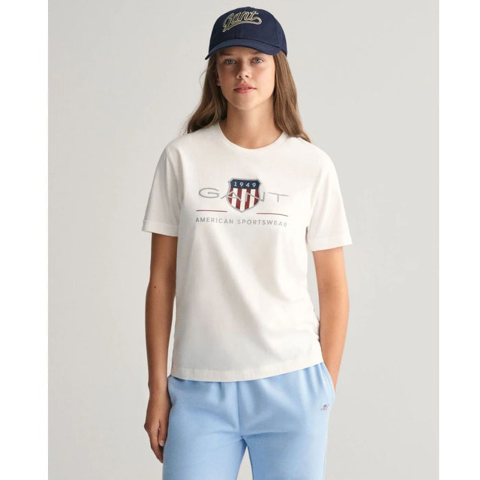 White Large Shield Logo T-Shirt