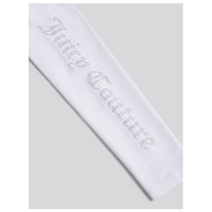 White Long Sleeve Diamante Top
