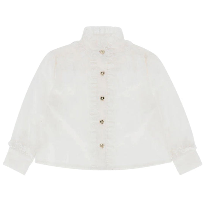 White 'Naisha' Embroidery Anglaise Blouse