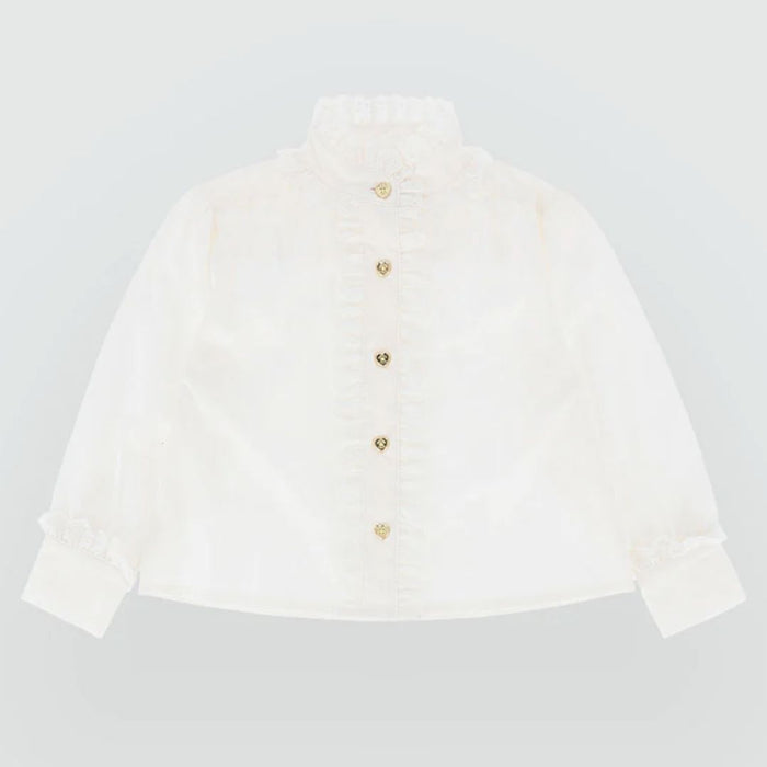 White 'Naisha' Embroidery Anglaise Blouse