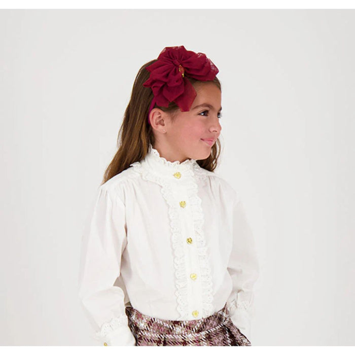 White 'Naisha' Embroidery Anglaise Blouse