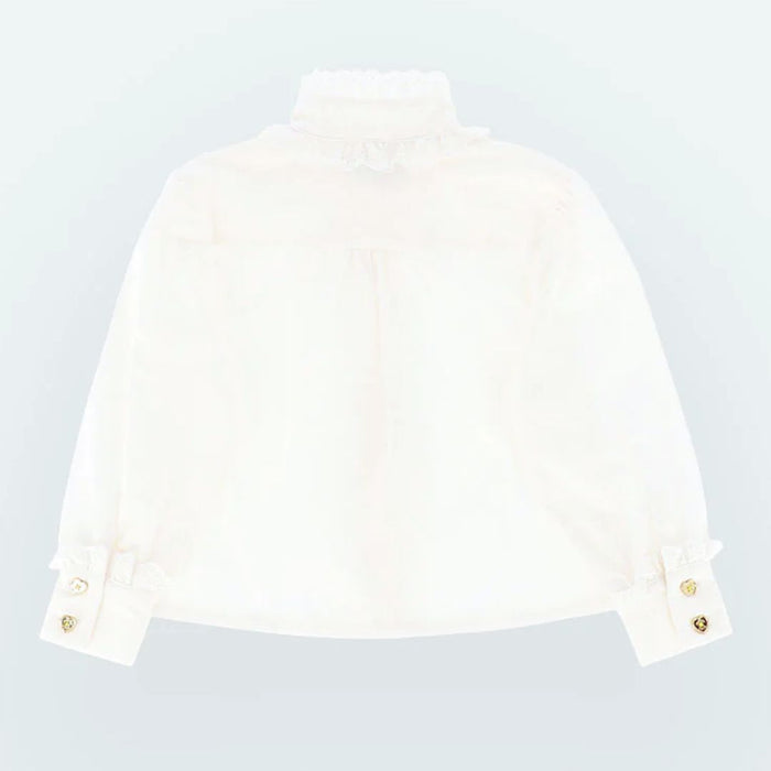 White 'Naisha' Embroidery Anglaise Blouse