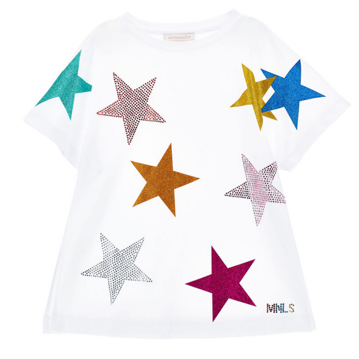 White Oversized Star T-Shirt