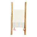White & Pastel Stripes Beach Towel