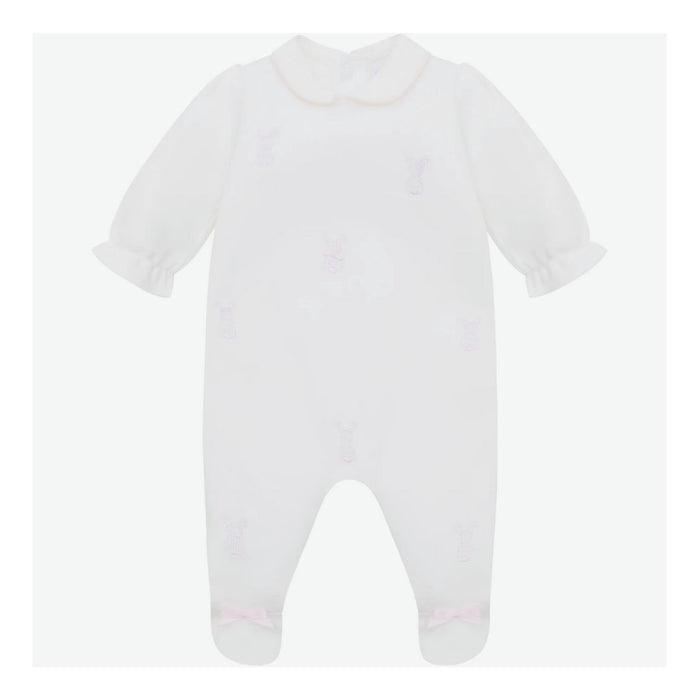White & Pink Bunny Babygrow & Hat