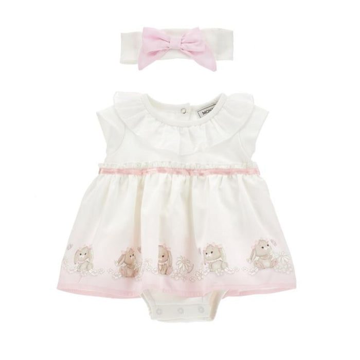 White & Pink Bunny Dress & Headband