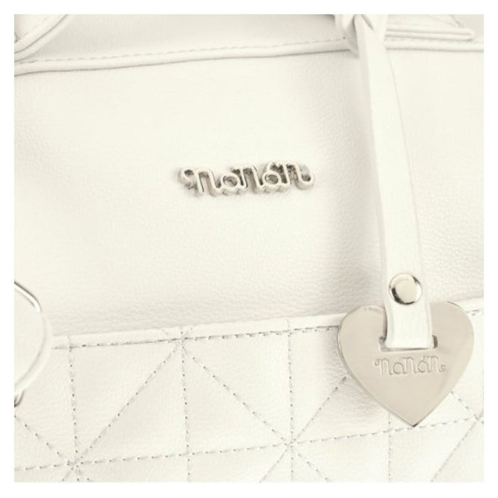 White Quilted Baby Bag & Changing Mat