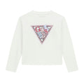 White Sequin Logo LS T-Shirt